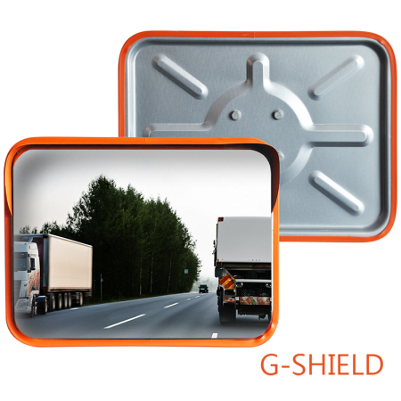 Уличное прямоугольное зеркало Steel Crafts G-SHIELD 600x800 из нержавеющей стали